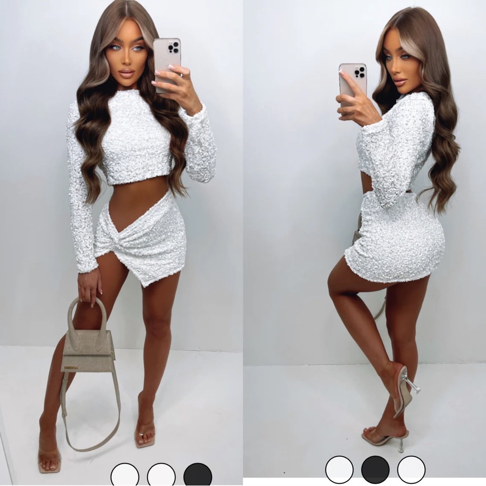 MILLY SEQUIN 2 piece - WHITE